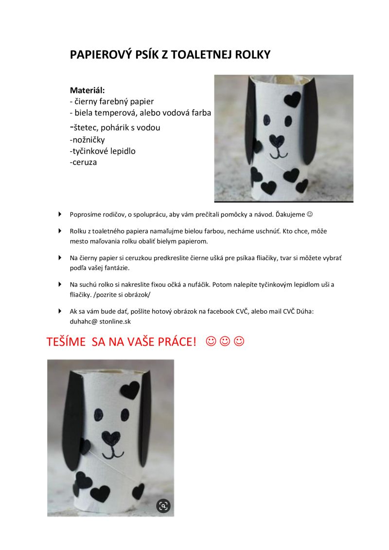 Pes z papierovej rolky
