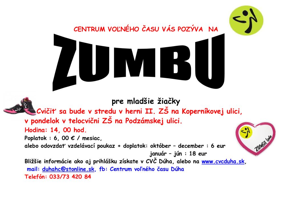 Zumba pre mladšie žiačky