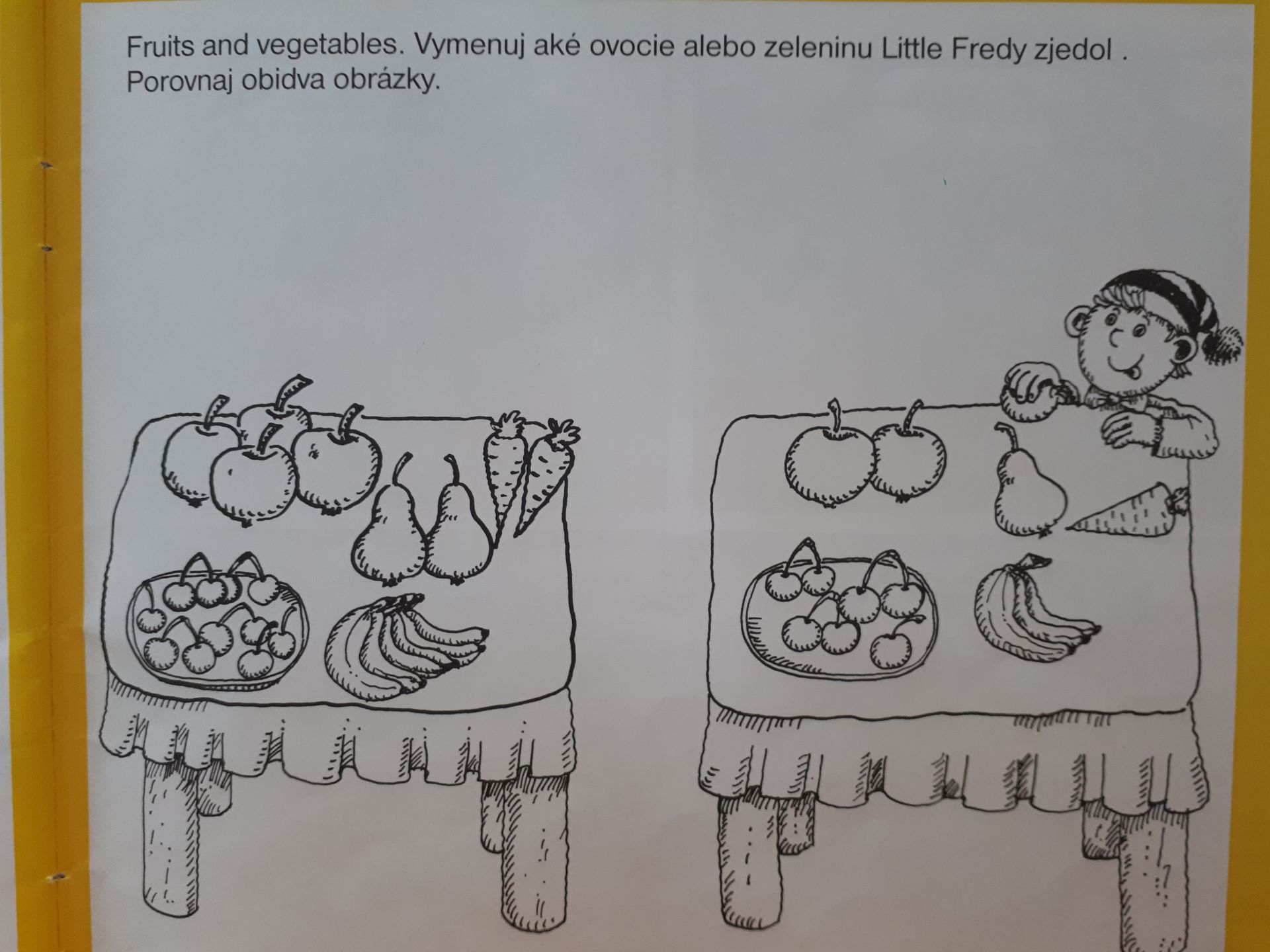 Anglický jazyk pre MŠ - pracovné listy - ovocie