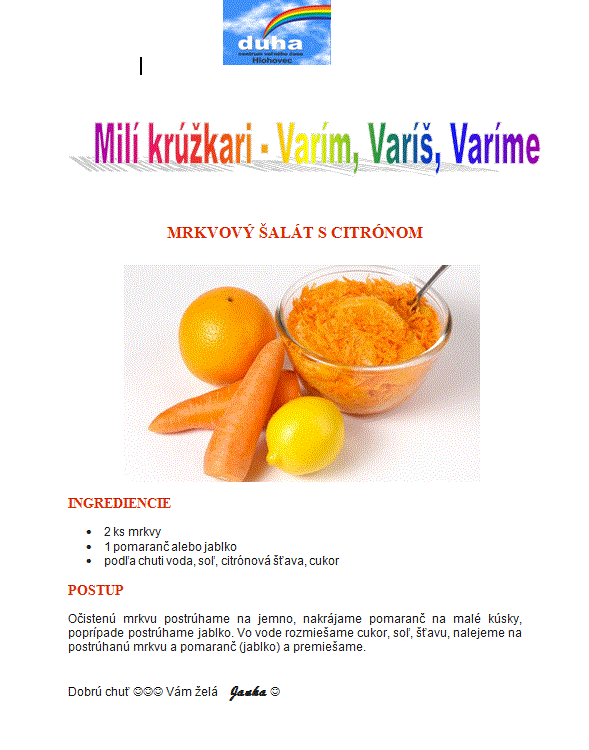 mrkvový šalát