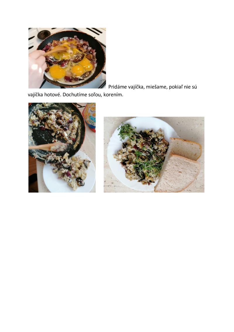 praženica s hríbikmi